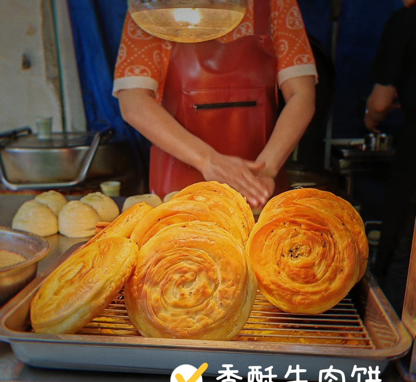 Persimmon paste cake at Liu Ming stall