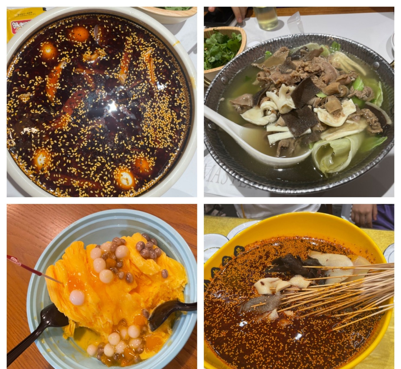 Spread of Leshan dishes including qiaojiao beef and bobo chicken