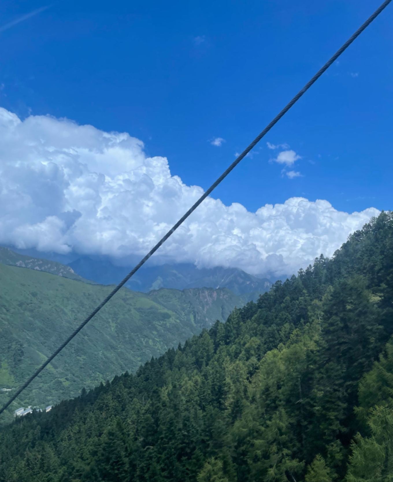 Scenic view from Huanglong cable car