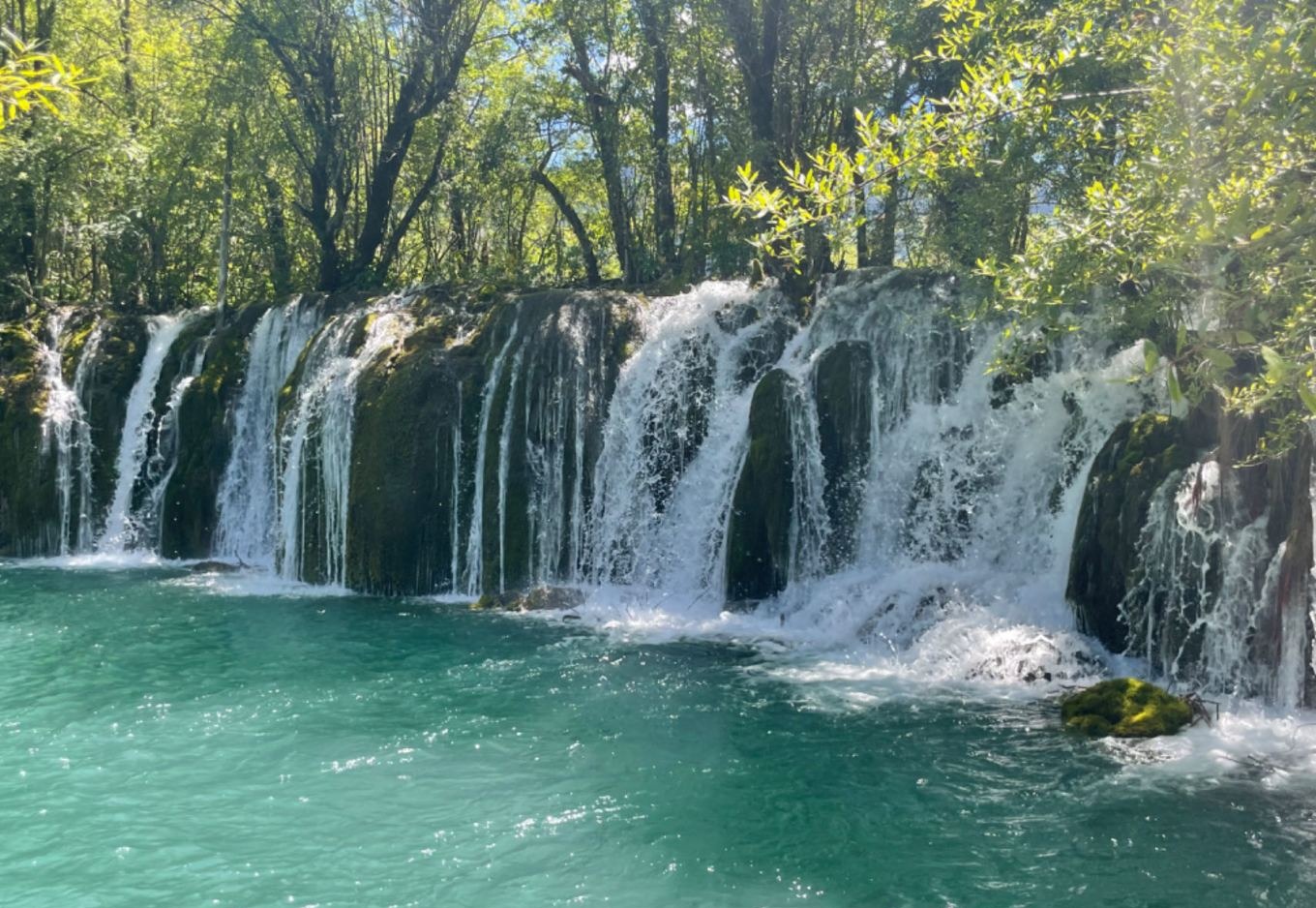Panorama of Jianzhu Hai Waterfall
