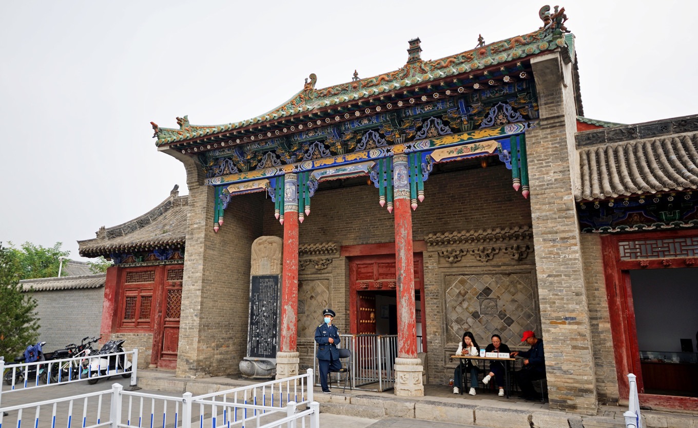 Exterior view of Guanyin Hall showing its east-facing orientation and traditional architecture