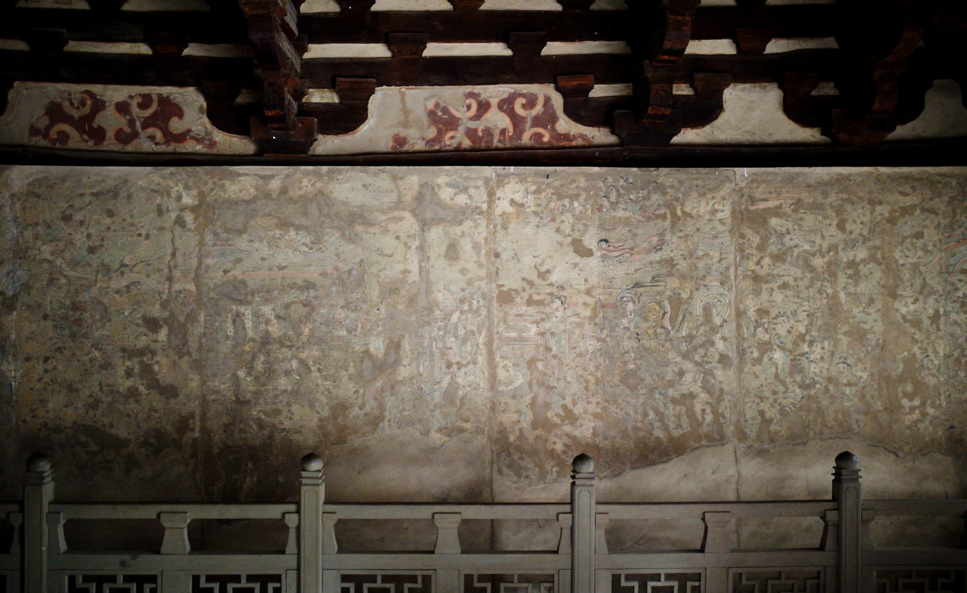 East wall mural of Vimalakirti Sutra