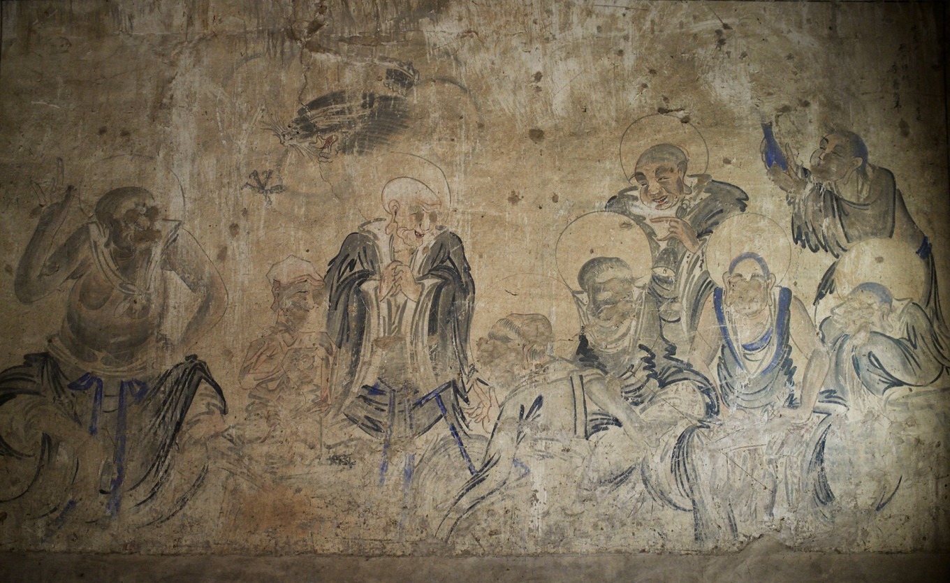 Qing dynasty arhat mural
