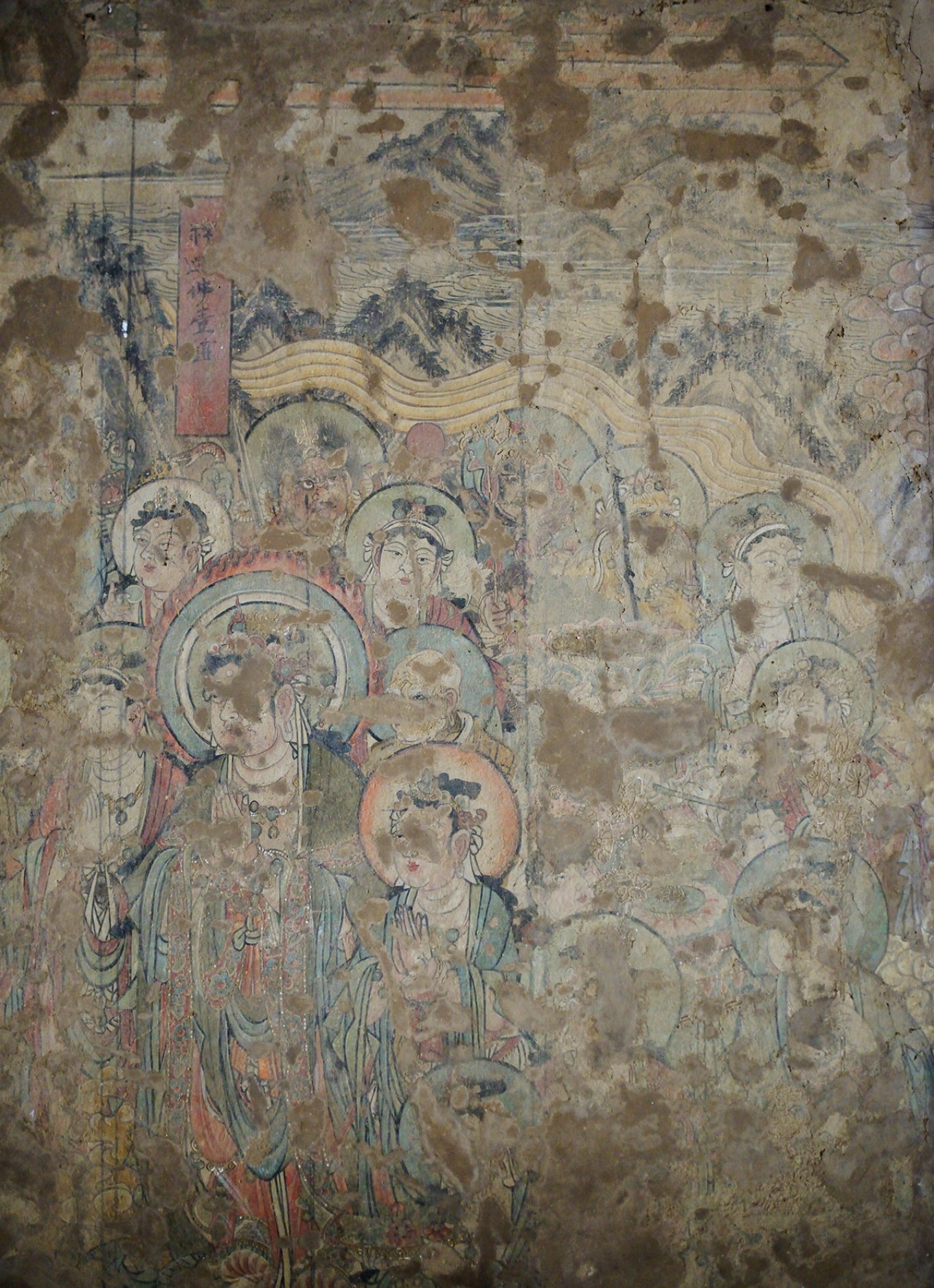 Mural detail of celestial beings