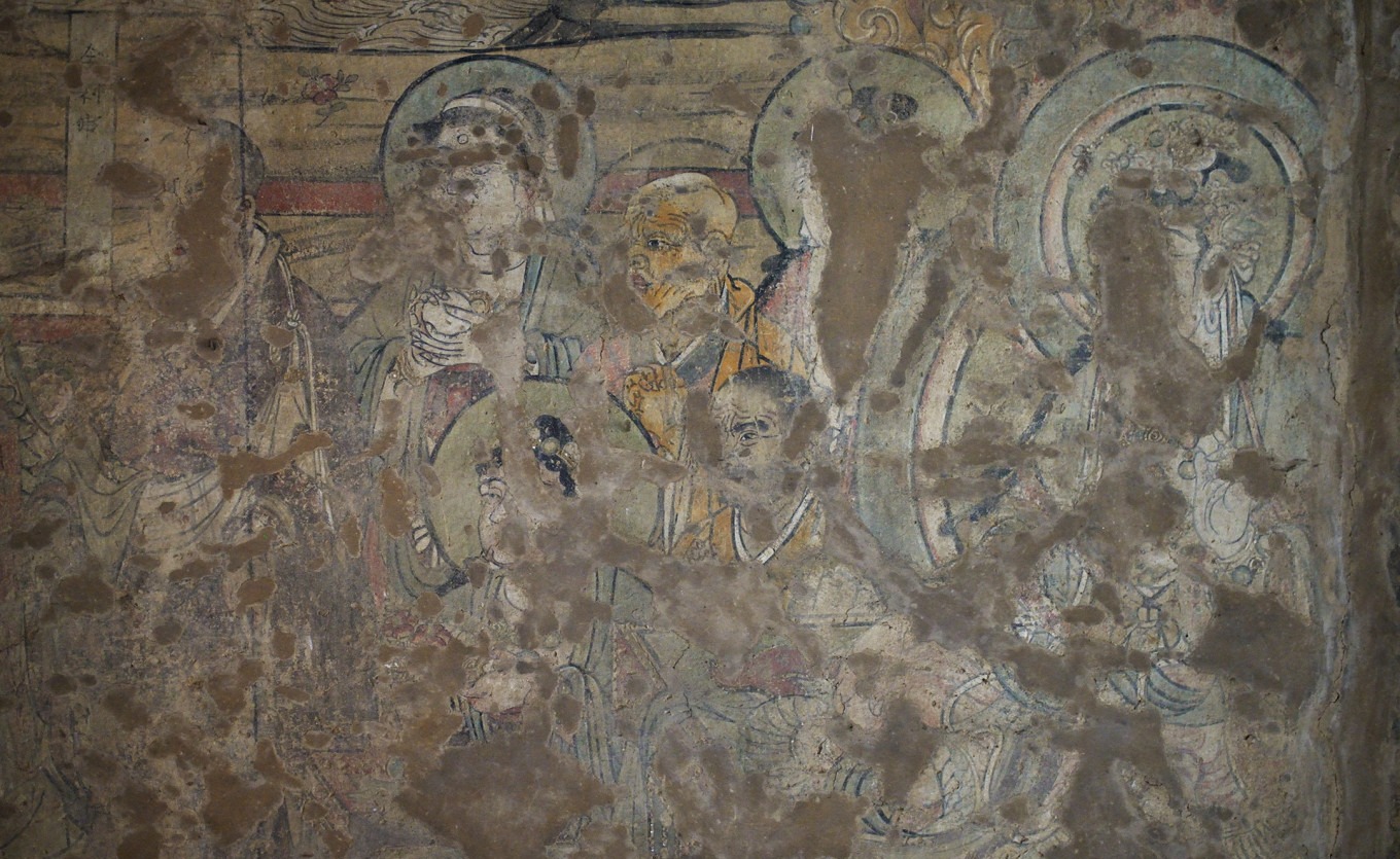 Mural detail of bodhisattva