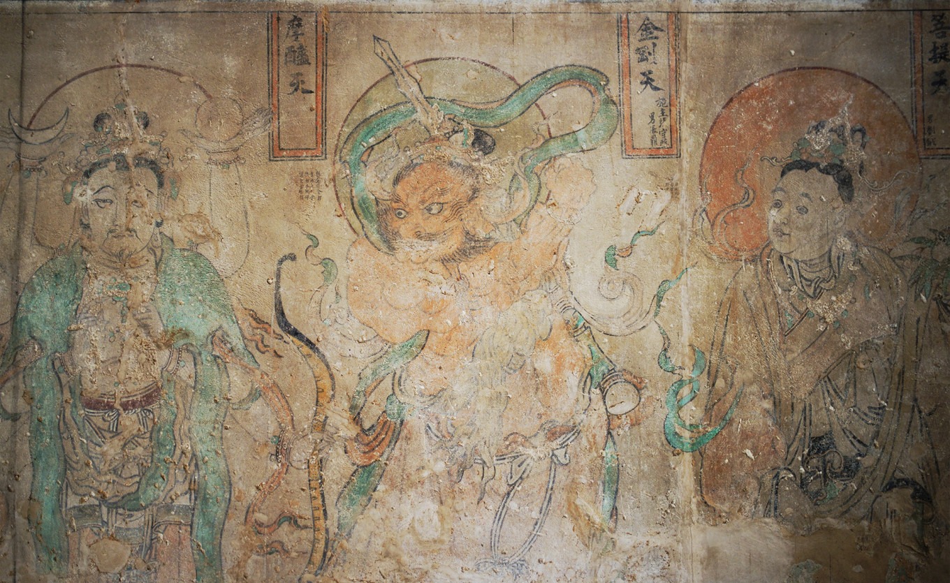 Mural section on the east wall