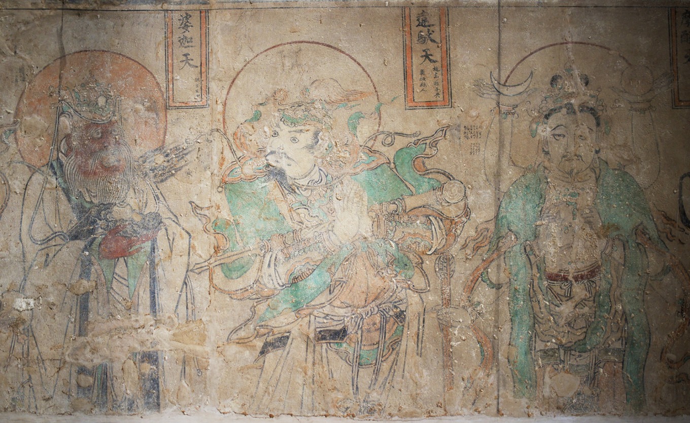Mural section on the west wall