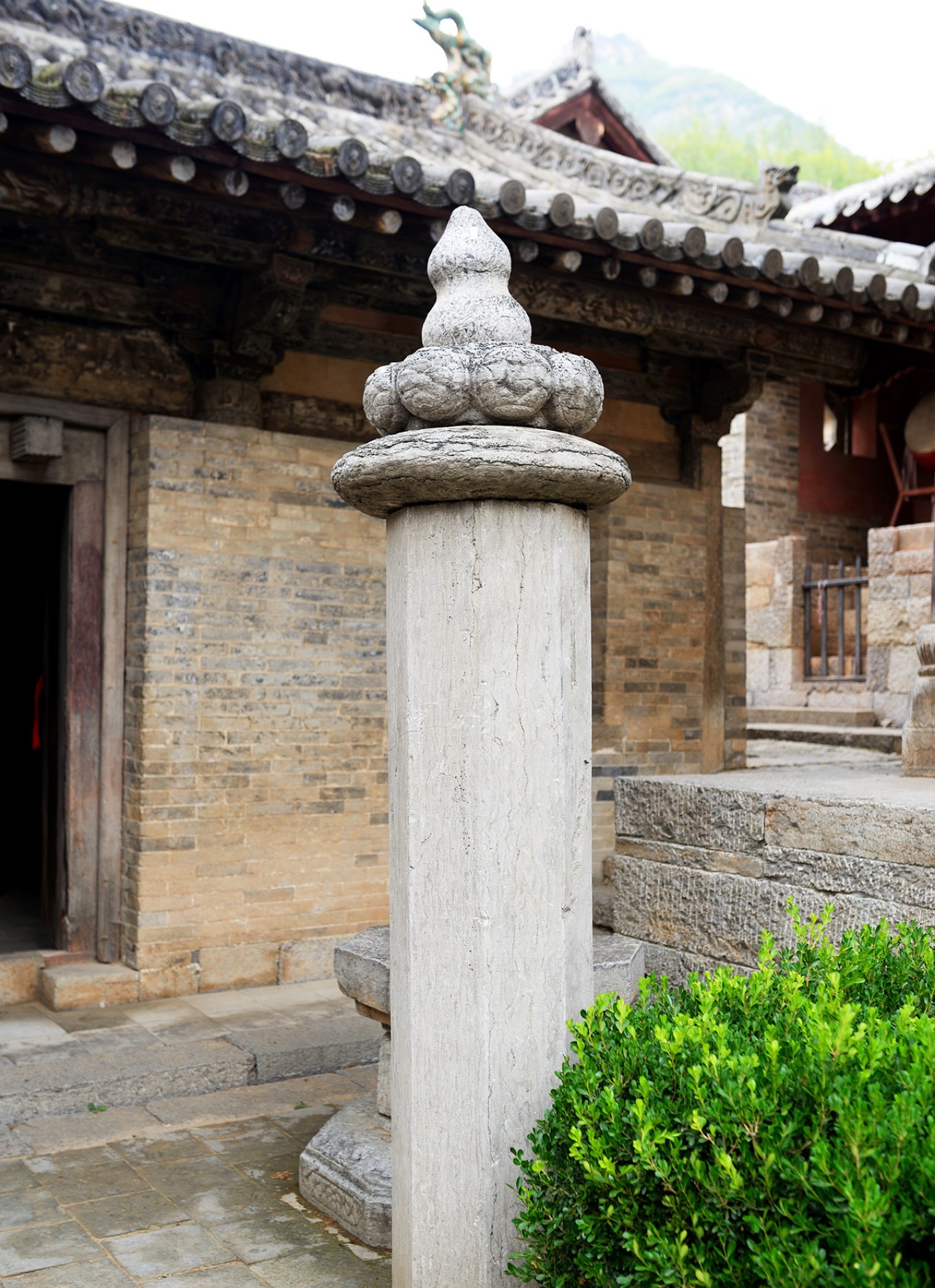 Octagonal stone sutra pillar from 950 CE at Longmen Temple