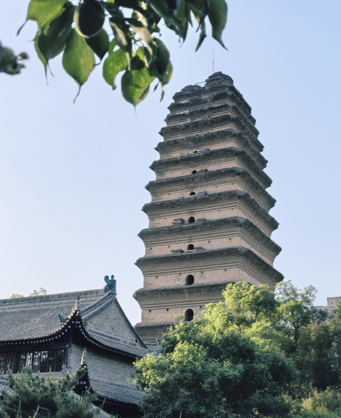 Close-up of Small Wild Goose Pagoda