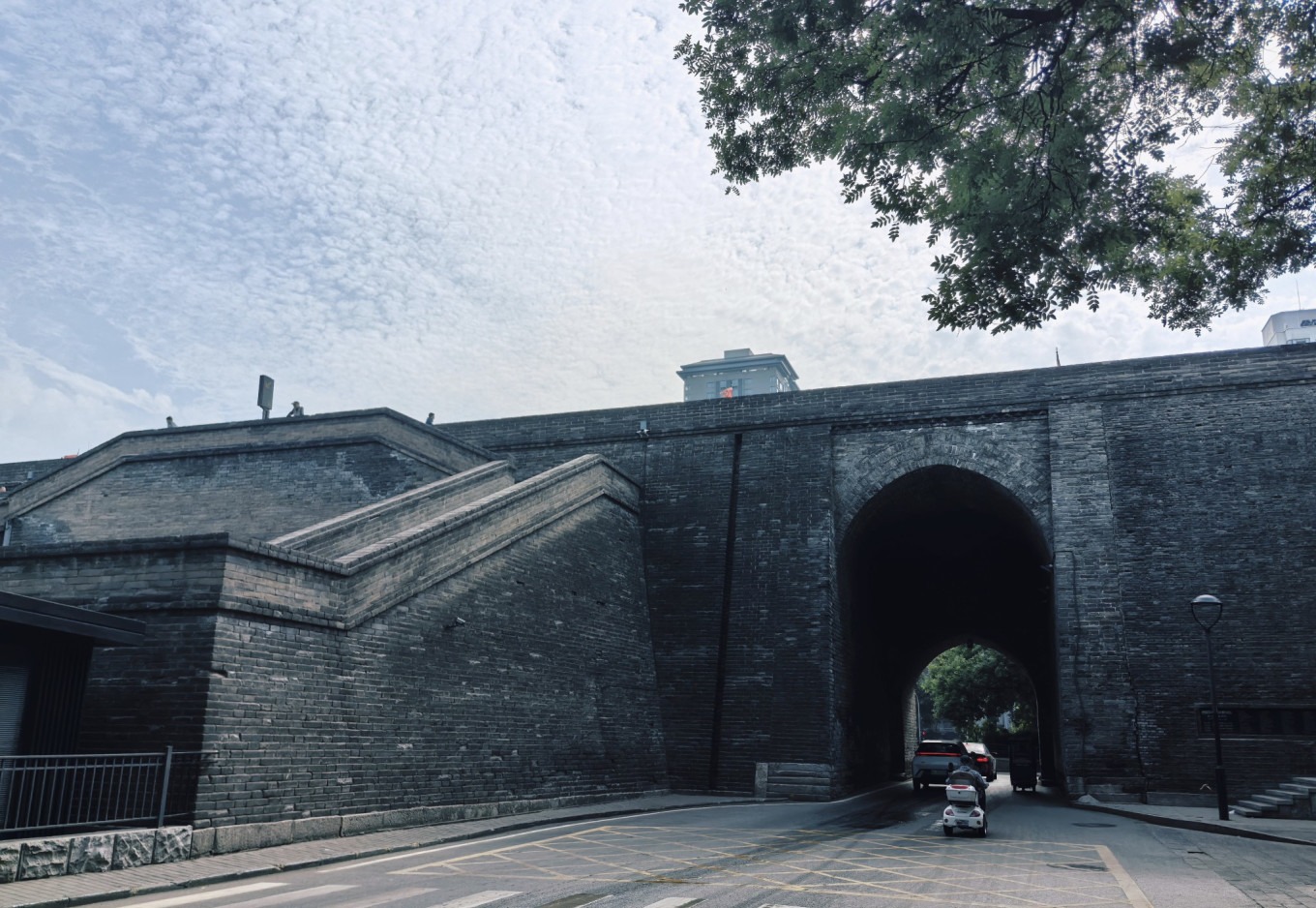 Entrance of Xi'an Folk Customs Museum with traditional architecture