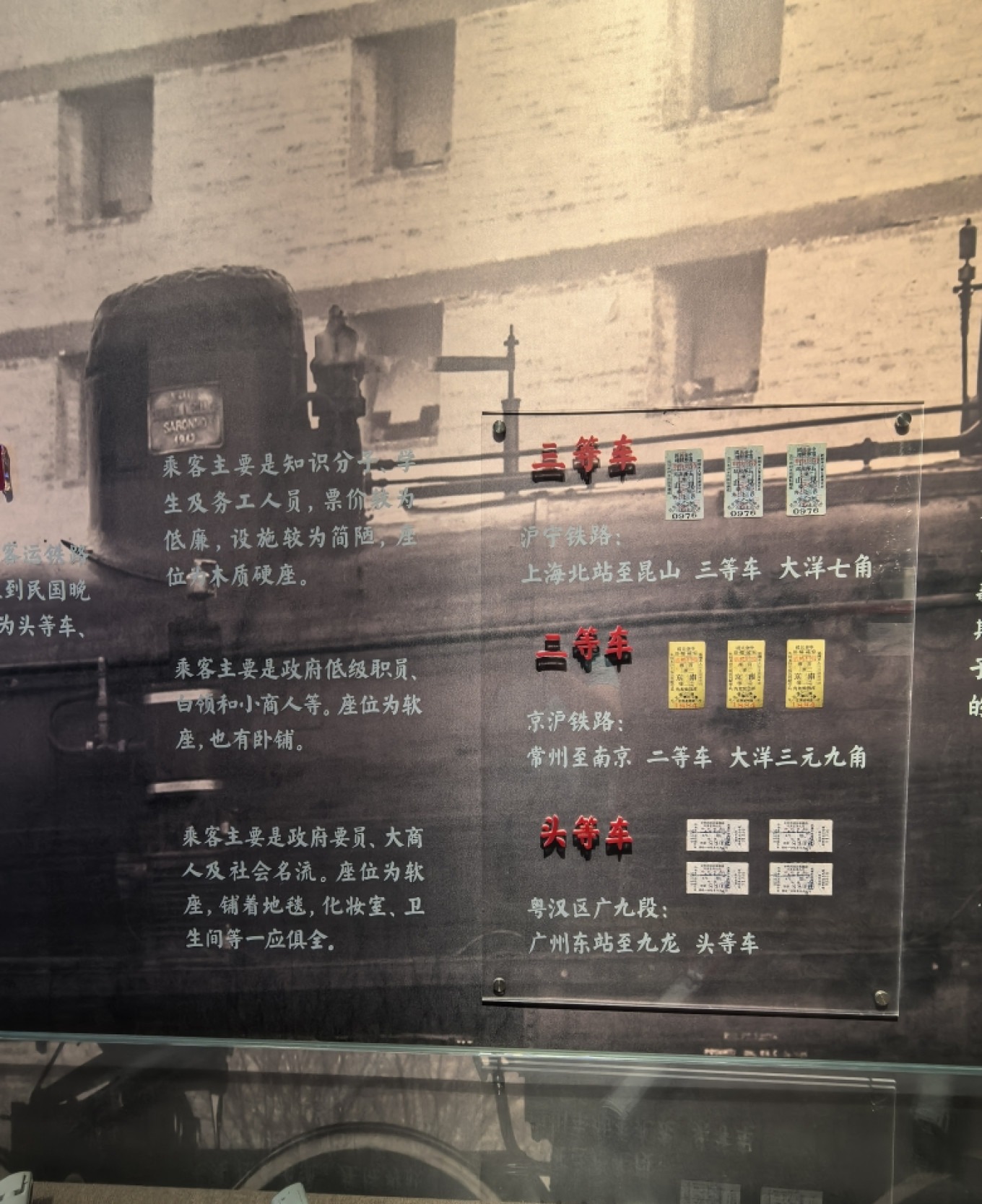 Exhibition about railway tickets and travel