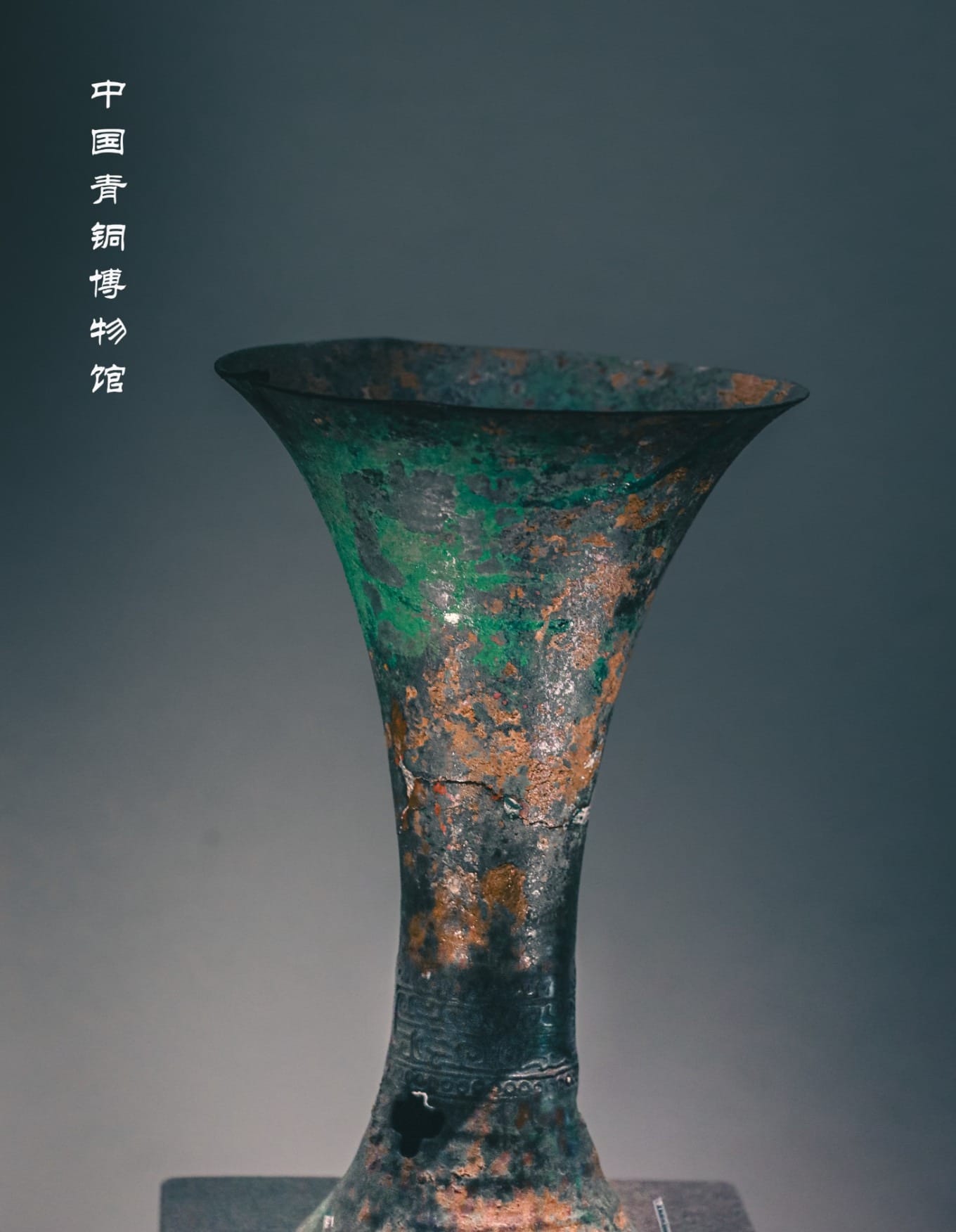 Shang dynasty animal-mask gu wine vessel