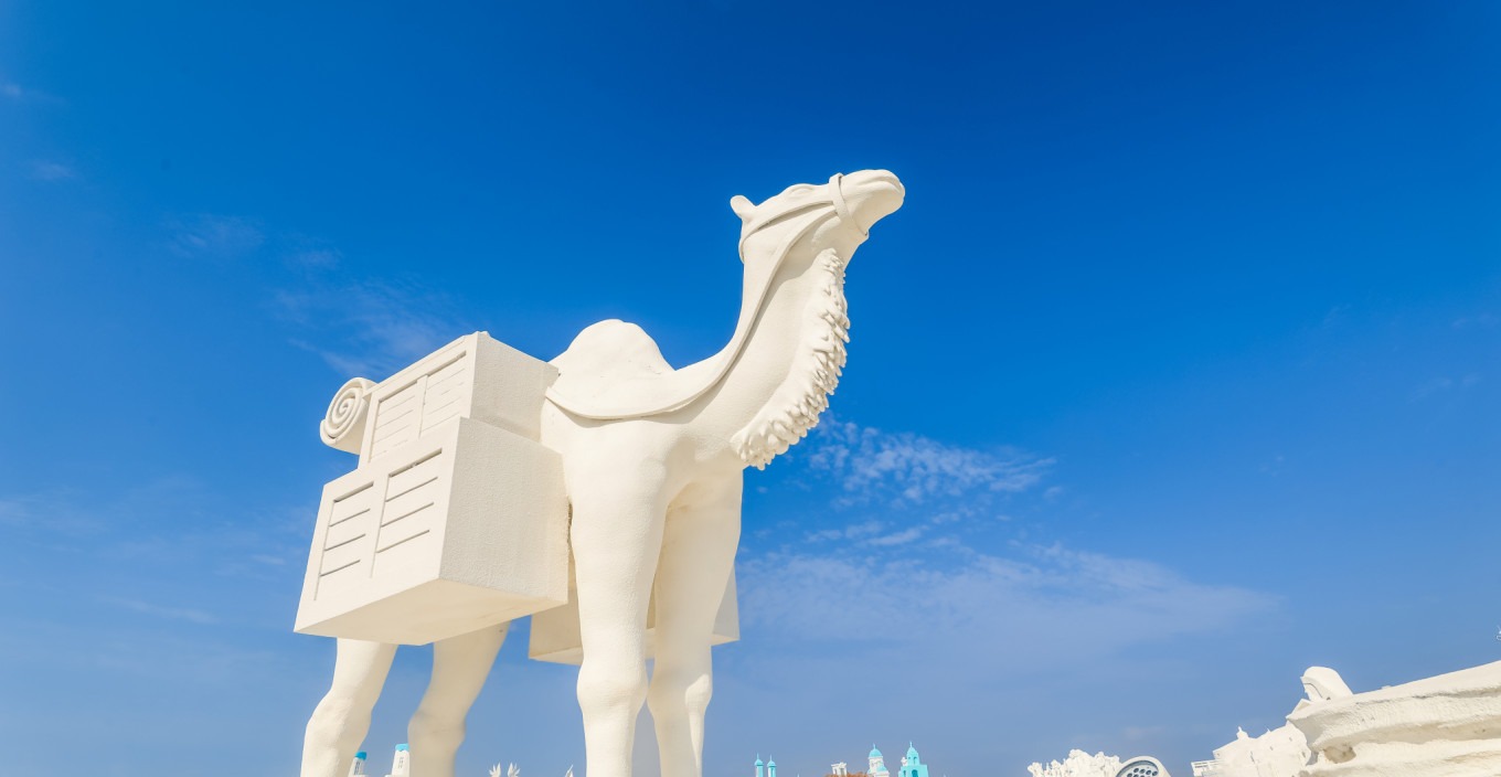 Salt sculpture castle for children