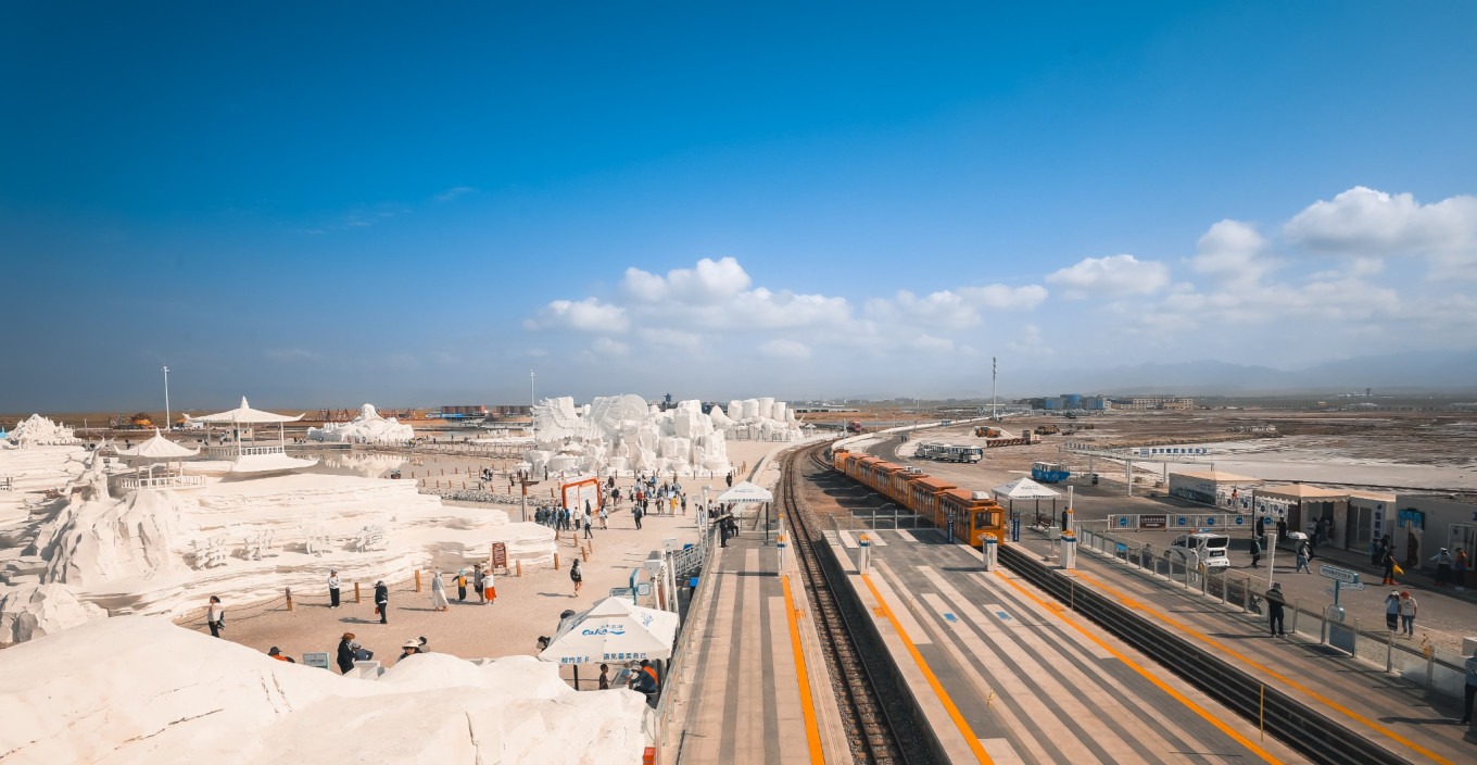 Salt sculptures at Chaka Salt Lake