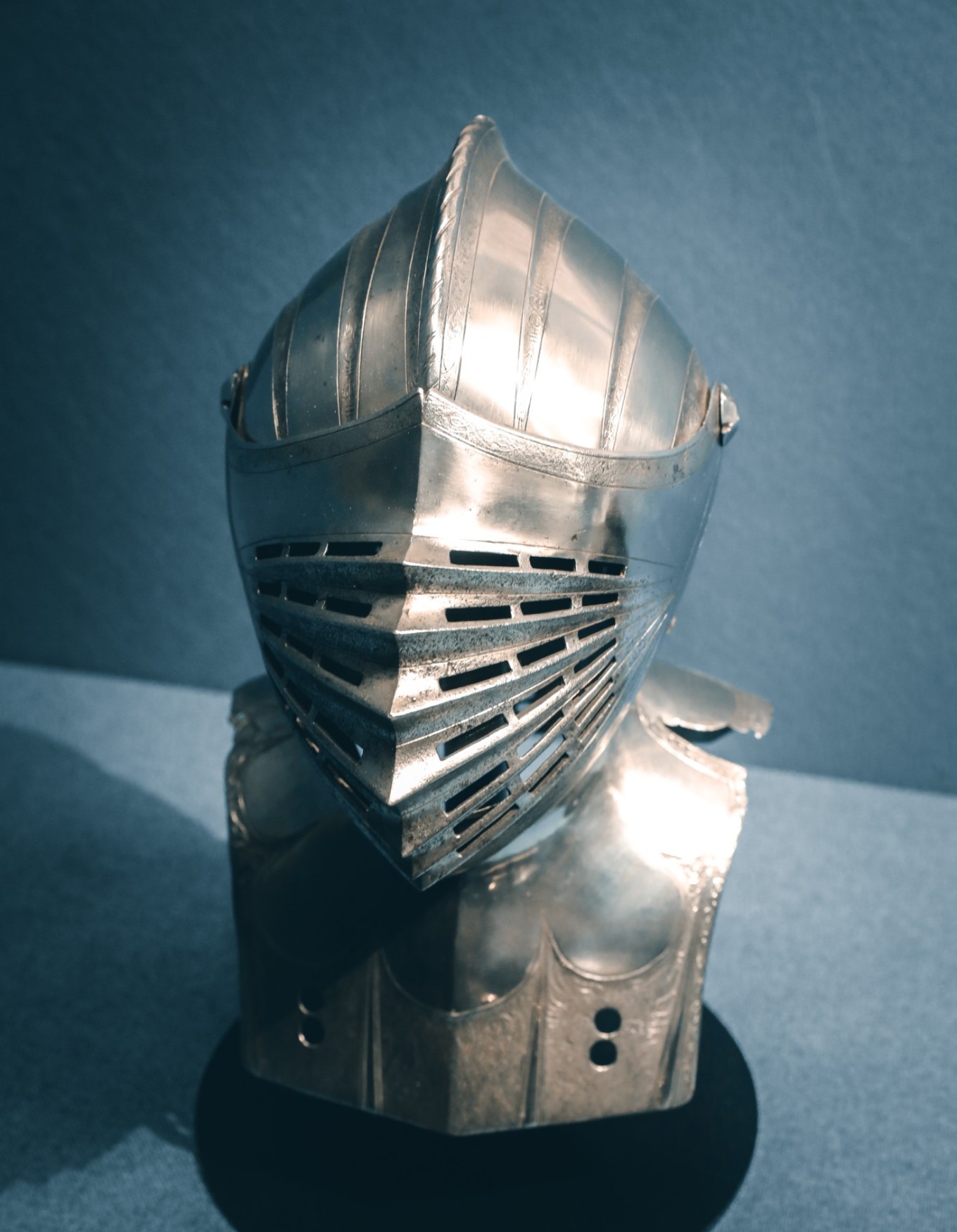 Hinged helmet from the European Knight Armor exhibition