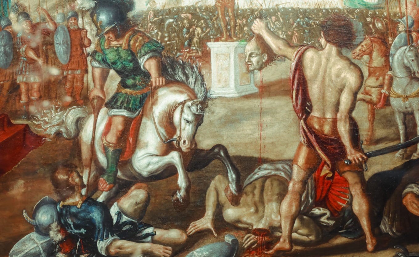 Oil painting of a knight