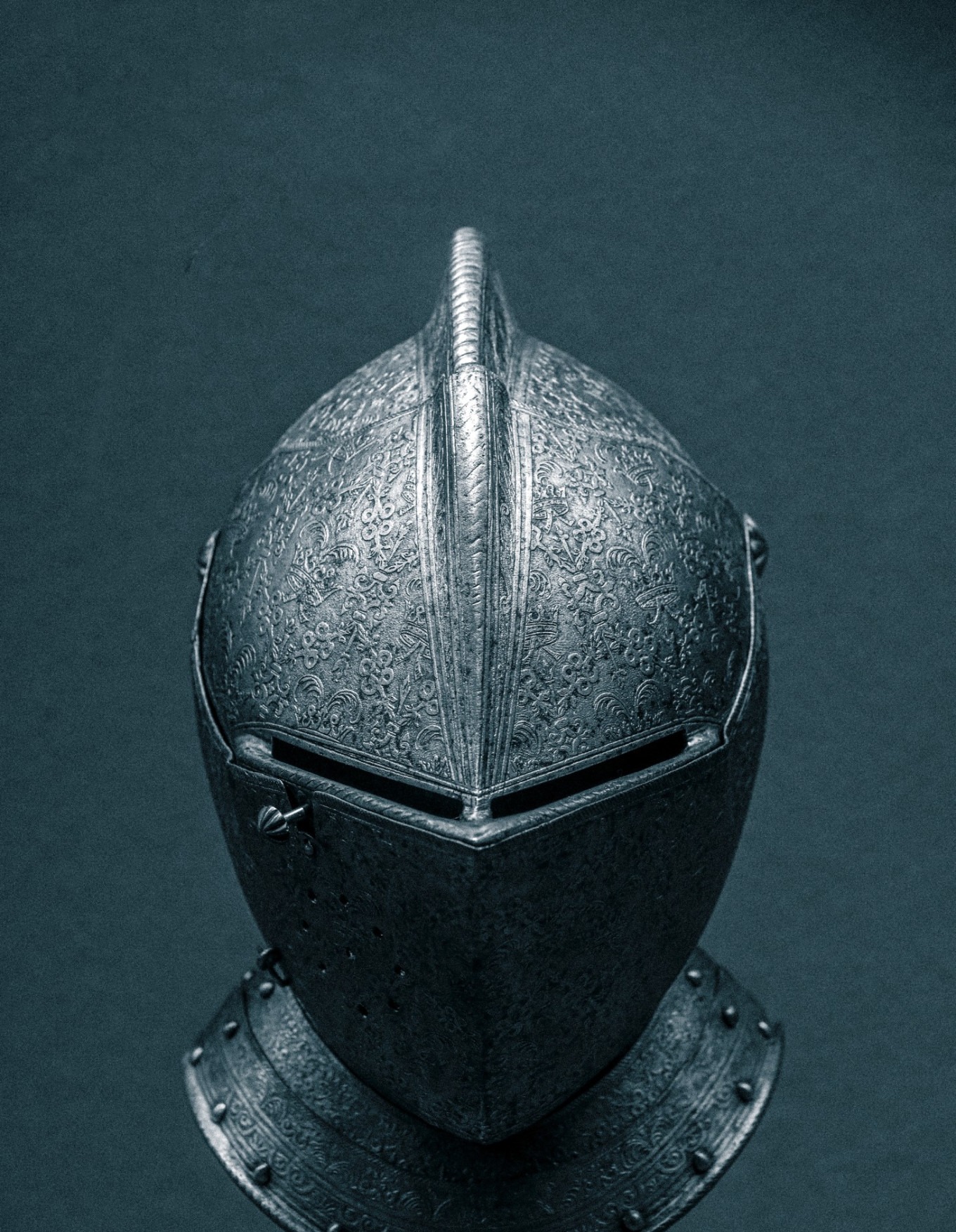 Close-up of helmet details