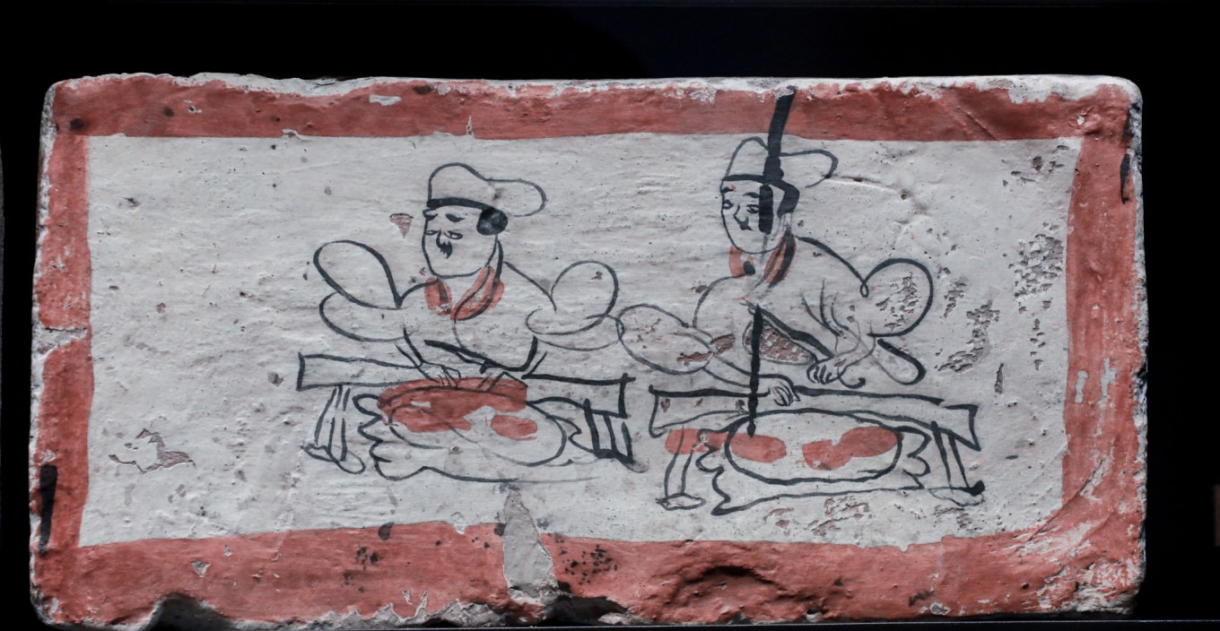 Another view of ox plowing mural