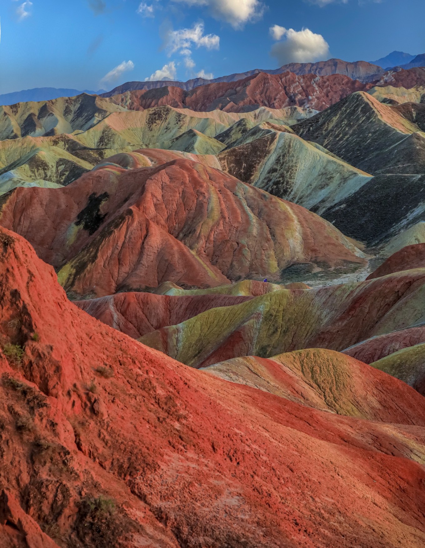 Sunrise light on the danxia formations