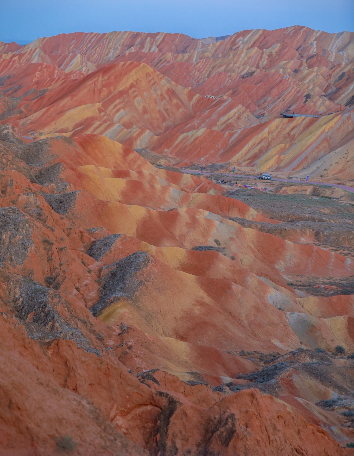 Panorama of Colorful Cloud Sea Terrace
