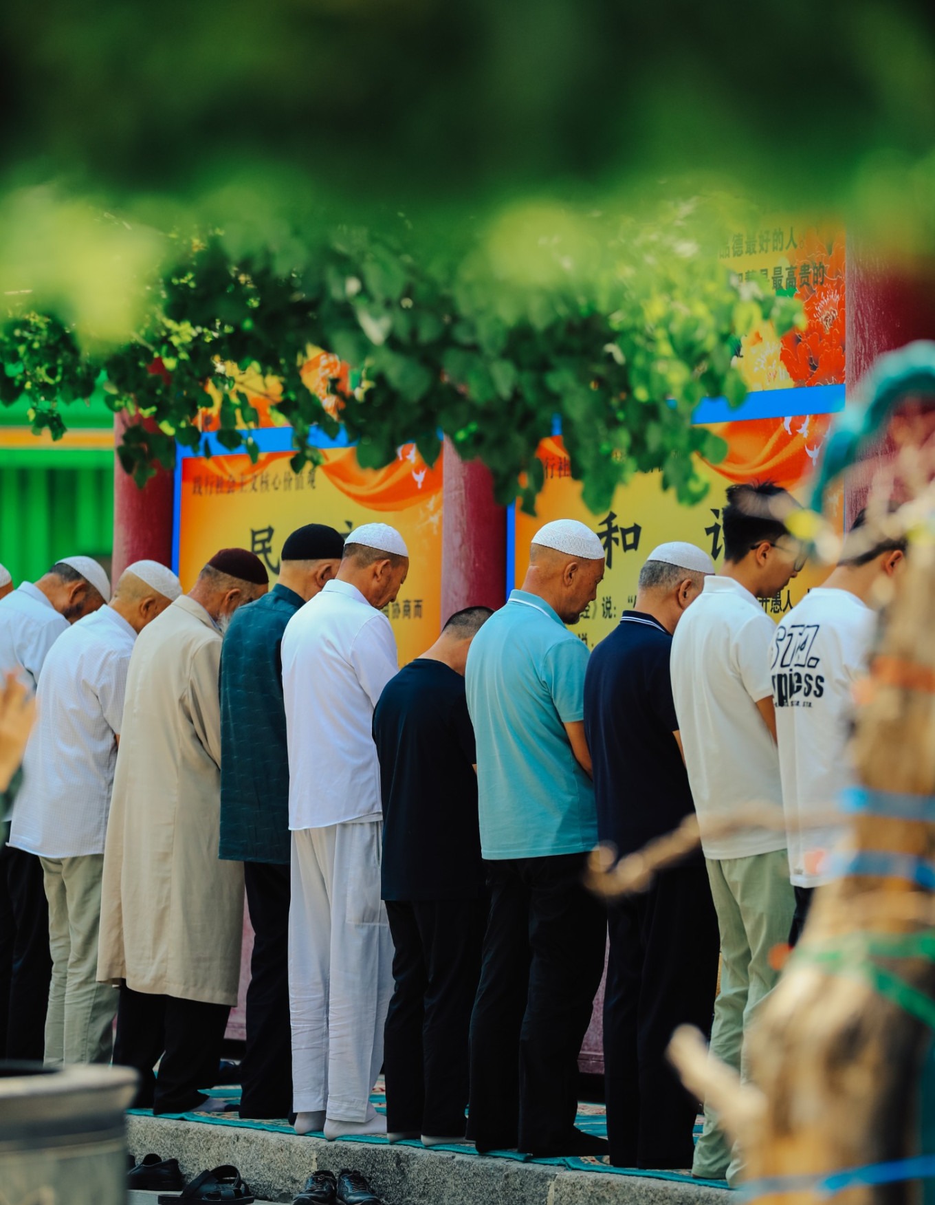 Worshippers in prostration